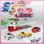 MYPANDA 1 Bộ Xe Giao Thông Đô Thị Kéo Ba Đồ Chơi Ô Tô Kỹ Thuật Nhựa Xây Dựng Lửa Tru Đồ Chơi Mô Hình Trẻ Em Quà Tặng.