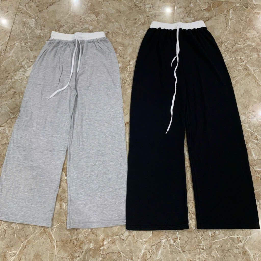 sét Bộ quần dài  cạp chun đen +kết hợp áo thun CROPTOP mèo đơn giản-thoitrangthubio