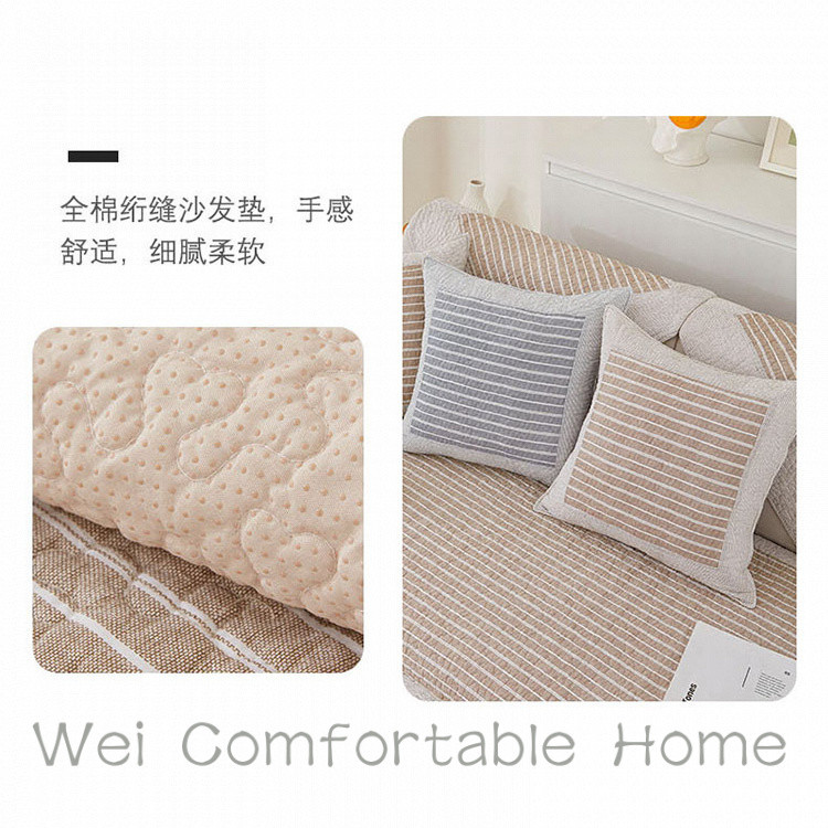 Đệm Sofa In Hình Retro Cotton Nguyên Chất Sofa Bao Bốn Mùa Đa Năng Chống Trơn Trượt Sofa Khăn