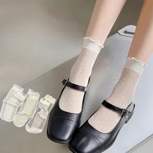 Tất bé gái siêu mỏng ren lưới thoáng khí, phong cách công chúa cọc tất