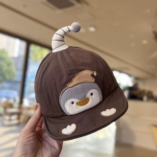 Mũ Bóng Chày WOAY, Mũ Cotton Hoạt Hình Chim Cánh Cụt Tấm Che Nắng, Chất Liệu Mỏng Thoáng Khí Có Thể Điều Chỉnh Thời Trang Mũ Đạt Đỉnh Cho Mùa Xuân Hè