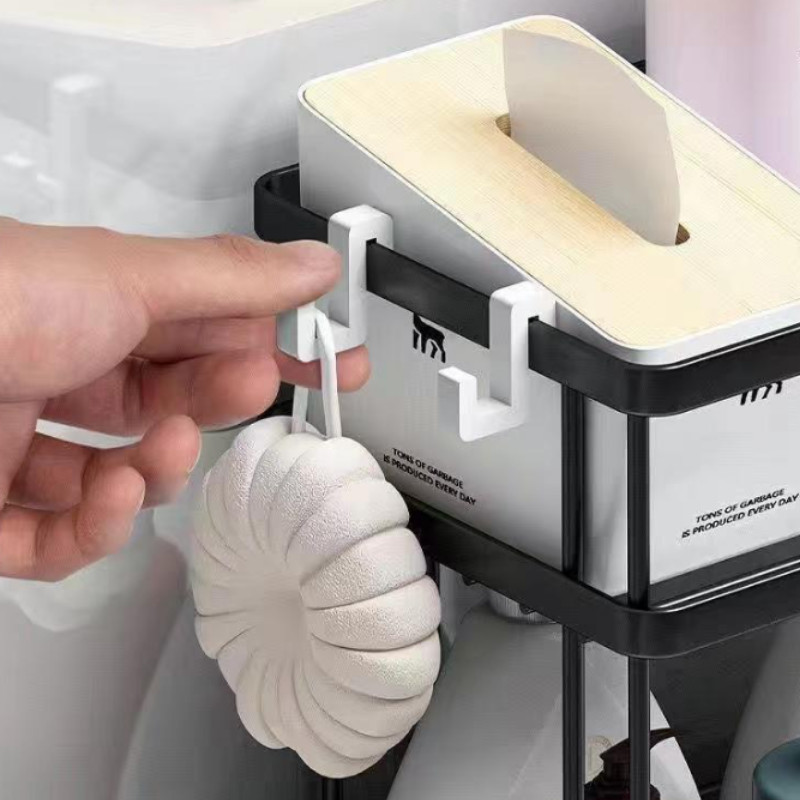 Kệ Đặt Trên Bồn Cầu Đa Năng Bằng Sắt - Thiết Kế Bền Đẹp, Tối Ưu Không Gian, Giúp Phòng Tắm Gọn Gàng, Ngăn Nắp