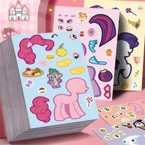 My Little Pony Dán DIY Sáng Tạo Dễ Thương Hoạt Hình Dán Trẻ Em Bé Gái Xếp Hình Giáo Dục Sớm Dán Dễ Thương JBKI