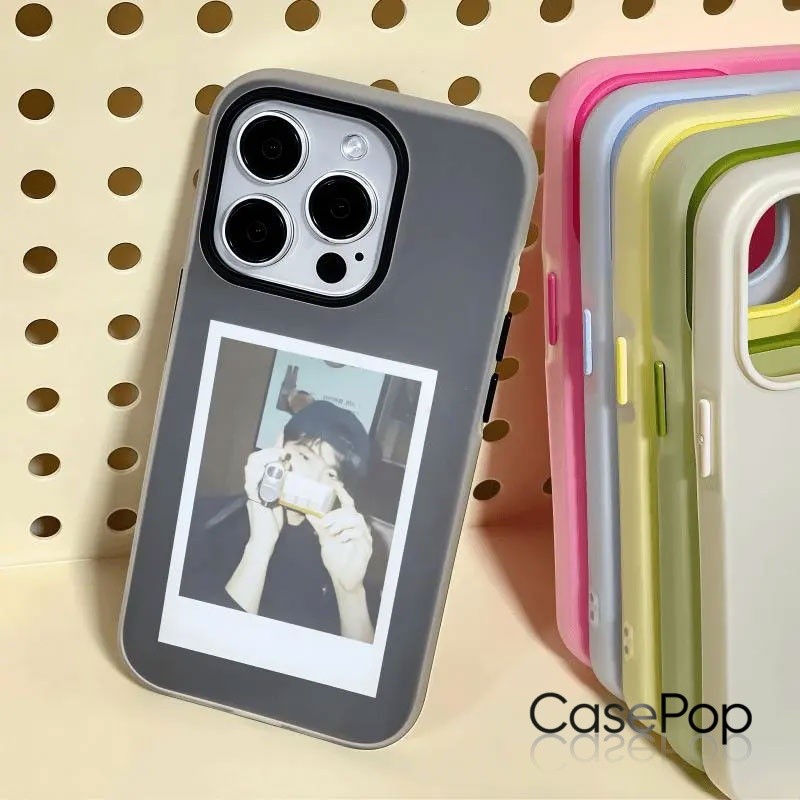 Ốp 2IN1 Pastel Kẻ Keo Cho iPhone 11-17 Pro Max Chống Sốc