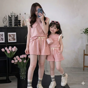 .đồ đôi mẹ bé Hàn Quốc bé 8-37kg mẹ 38-80kg, đồ gia đình, đồ đôi mẹ và bé gái bé trai