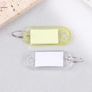 10 Chiếc Móc Chìa Khóa Nhiều Màu ID Nhãn Thẻ Hành Lý Phân Loại Số Khách Sạn Màu Sắc Ngẫu Nhiên