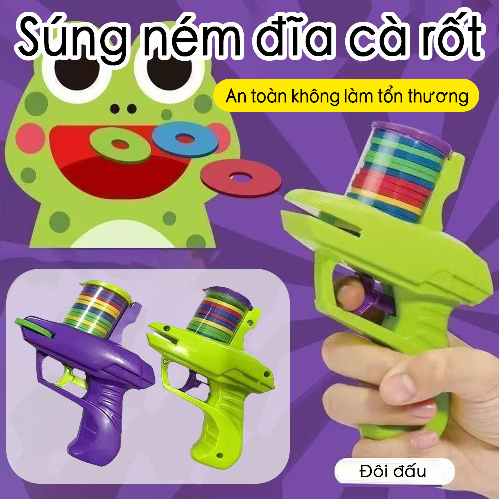 Đồ chơi súng bắn đĩa xốp cho trẻ em chơi ngoài trời và trong nhà, súng bắn đĩa bay.