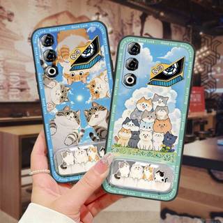 Ốp Lưng Mềm Dễ Thương Ốp Lưng Điện Thoại ZTE Nubia Neo3 GT 5G Túi Đựng Điện Thoại Thêu Giá Đỡ Điện Thoại Chống Sốc Gương Trang Điểm Sang Trọng Vải Bảo Vệ Miếng Dán 3D Chân Đế Hoạt Hình Bền Đẹp Chống Bụi