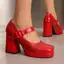 VNMZGG34-39 Size Size Lớn Pháp Mary Jane Mũi Vuông Dày Gót Da Nhỏ Bằng Sáng Chế Cao Cấp Da Màu Sắc Phù Hợp Với Tất Cả Trận Đấu Giày Đơn Nữ