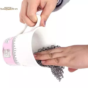 TRTR Vòng Vệ Sinh Nhà Bếp Thép Không Gỉ Bụi Chainmail Chà Phụ Kiện Có Thể Tái Sử Dụng Lưới Giặt Dụng Cụ Vệ Sinh Cho Gia Đình VN