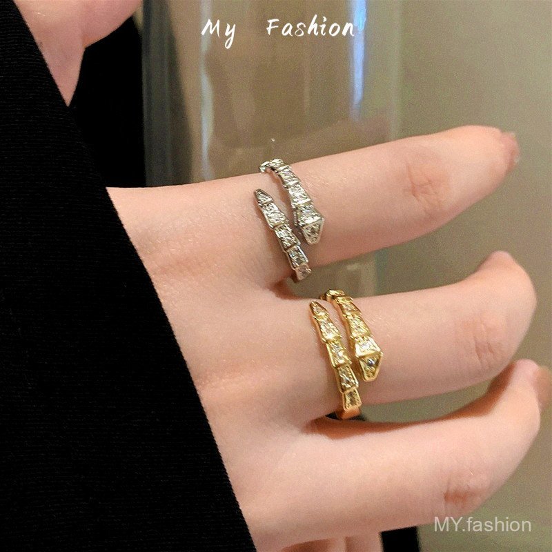 Nhẫn rắn kim cương flash màu đỏ - Phong cách sang trọng cho bé gái