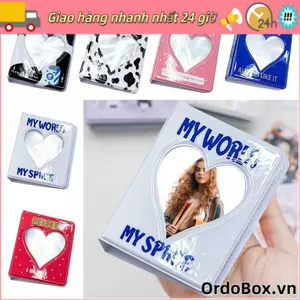 Album Ảnh ORDOBOX, 64 Túi Đựng Photocard Rỗng, Mini Trái Tim Tình Yêu PVC Giá Đỡ Ảnh Nam