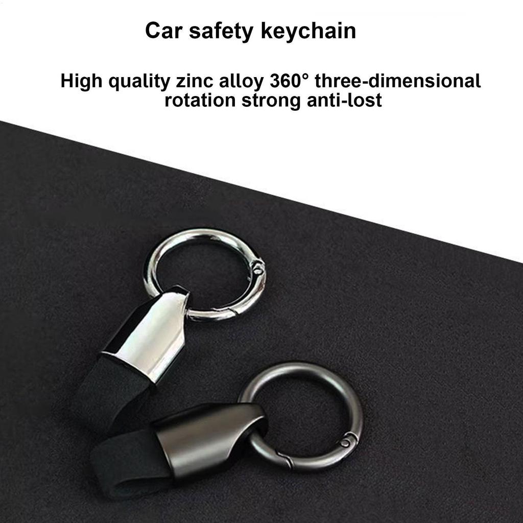 Móc khóa da đựng chìa khóa xe ô tô, phụ kiện nam, giá đỡ fob, abrtedvn