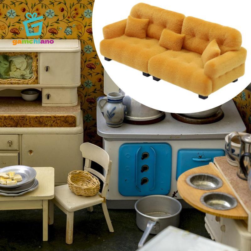 Gamchiano Mini Sofa Thực Tế Trẻ Em Giả Vờ Chơi Đồ Chơi Phòng Khách Nội Thất Mini