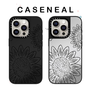 Ốp điện thoại trong suốt gương hướng dương dòng CASENEAL Thích hợp cho iPhone 17ProMax 17pro 17 air 16promax 16 15promax 15 14promax 13 13promax Ốp lưng cứng chống rơi thời trang