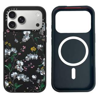 CASECASE X SHANGHCHENGSHI Full Blossom Vỏ Điện Thoại Máy Ảnh Màu Trắng Vòng Phiên Bản Mờ Đen Cứng Hút Từ Tính Tác Động Dành Cho Apple IPhone 13 14 15 16 17 Pro Max Air Plus