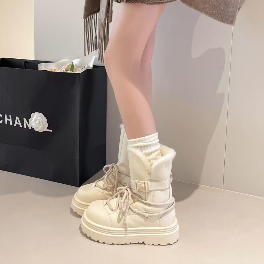 Giày bốt tuyết nâng cao đế dày Unisex phong cách 2025 dành cho nữ DPOT