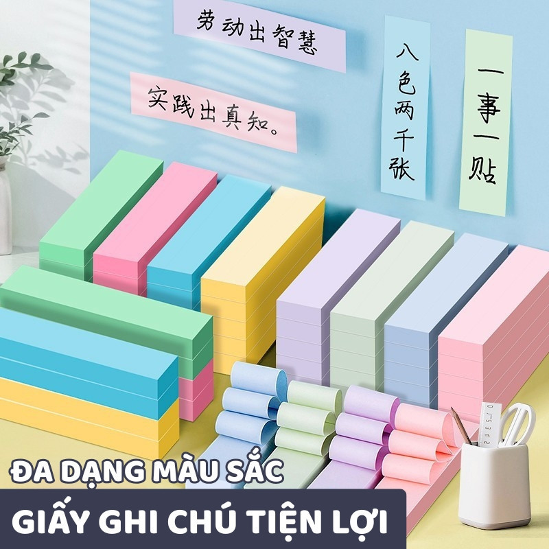 Giấy Note Dán Ghi Chú 100 Tờ Màu PastGiấy Nhớ Ghi Chú Nhiều Màu –– Giấy Nhớ Đẹp, Dễ Dán Trong Học Tập Và Văn Phòng