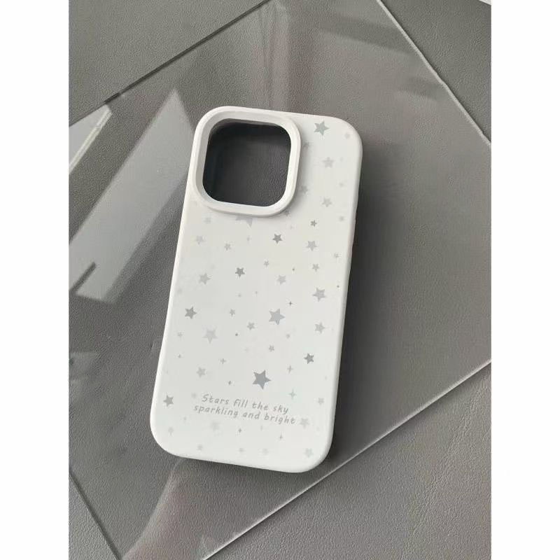 Tinh thể silicon lỏng cho trường hợp điện thoại 17/16promax iphone 15/14/13 nếp lớn lỗ X/XS/XR/7/8PLUS Ngôi sao đơn giản