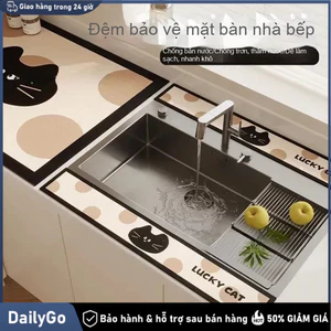 Thảm thấm nước bếp 2 cái Cho Bồn Rửa Bát, Thấm Hút Nước, Lót Cao Su, Bộ/Trọn Bộ 2 Thảm