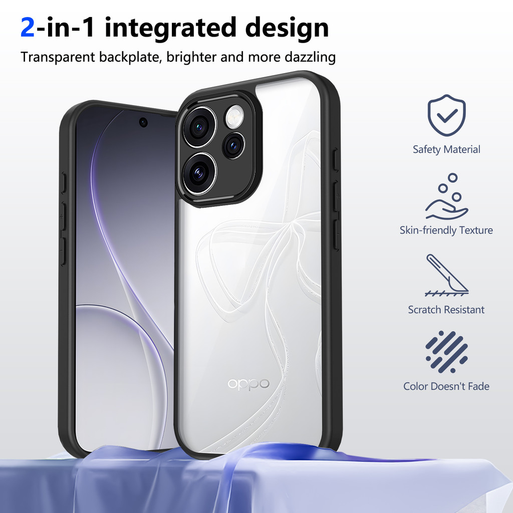 Ốp lưng Reno 15 Pro 5G 6.32 inch Model CPH2813 Vỏ trong suốt mờ thời trang cho OPPO Reno 15 Pro 5G Vỏ điện thoại