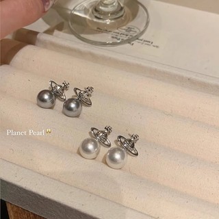 Bông tai hành tinh ngọc trai phong cách Hàn Quốc, ngọt ngào và sang trọng