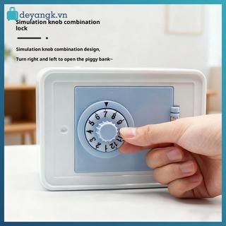Deyangk ATM Xoay Mật Khẩu Ngân Hàng Hộp Tiền Mặt Đồng Xu Tiết Kiệm Hộp Mô Phỏng Ngân Hàng Tiền Gửi An Toàn Quà Tặng Trẻ Em Hộp Tiền VN