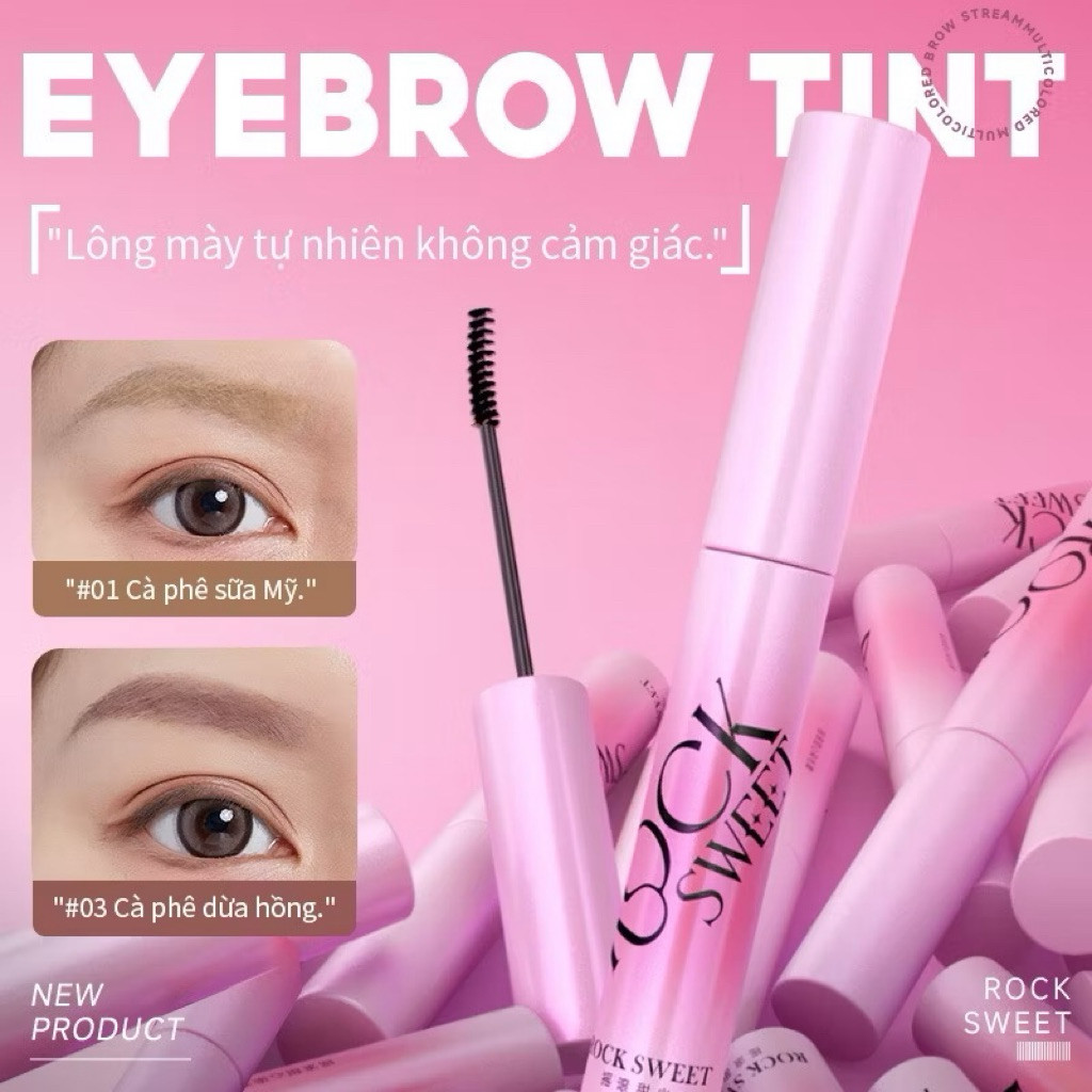 Mascara lông mày ROCK SWEET Eyebrow Tint Rock Sweet gel mịn lì giữ màu lâu không lem chống nước 3.5g