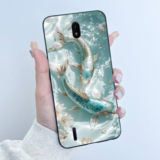 Dành Cho Nokia C01 Plus Ốp Lưng Điện Thoại Sang Trọng Dễ Thương Thỏ Tình Yêu Ngộ nghĩnh Đen Mờ Mềm TPU Bảo Vệ Cho Nokia C1 Phiên Bản 2nd Ốp Lưng