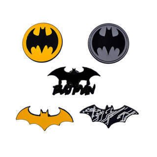 5 Cái / bộ Siêu Anh Hùng Nhân Vật Phim Kim Loại Huy Hiệu Batman Dơi Biểu Tượng Hợp Kim Trâm Trang Trí Pin