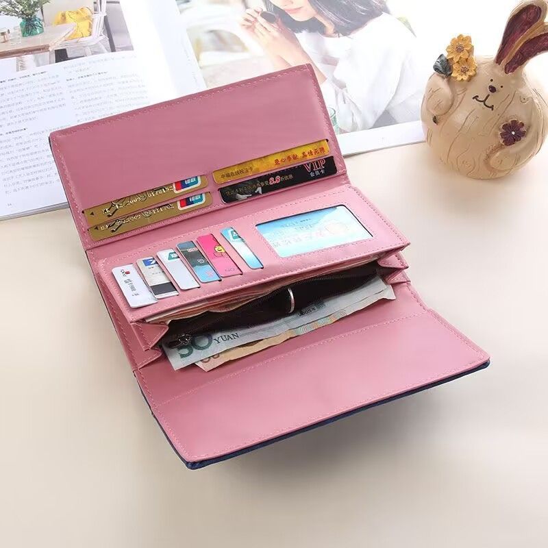 Thời Trang Mờ Ví Nữ Dài Dung Tích Lớn Túi Xách Nữ Phiên Bản Hàn Quốc Phù Hợp Với Học Sinh Ví Đựng Thẻ Hợp Thời Trang