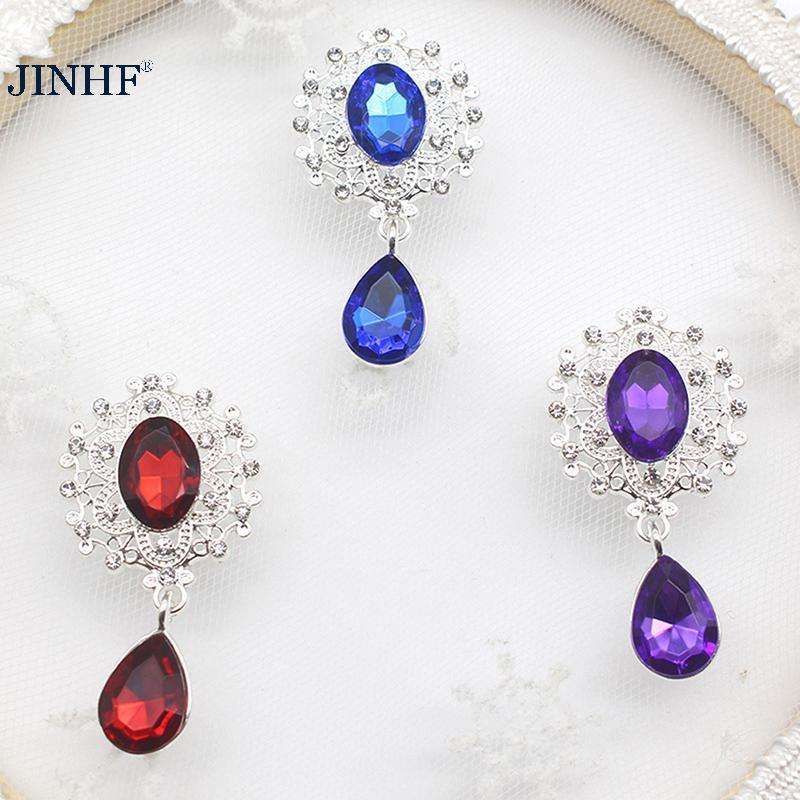 Jin HF Trâm Cài Pha Lê 45x25mm - Phụ Kiện Thời Trang Cho Đám Cưới Và Ngày Lễ