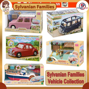 Sylvanian Families Vehicles Playsets — EPOCH Dollhouse Toy Cars, Wagons & Boat (Ages 3+)