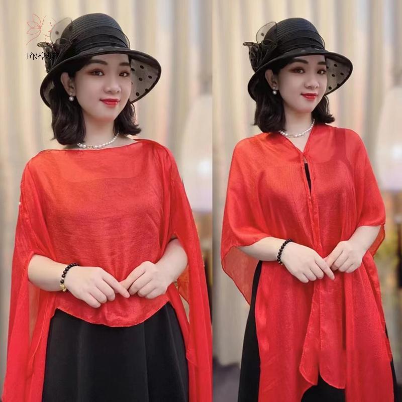 HKNMP Khăn voan mềm mại dành cho mùa hè, phù hợp đi biển và thời trang hàng ngày.