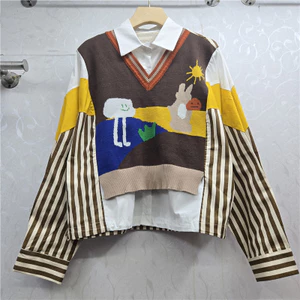 Sản phẩm thu đông mới nhất từ Châu Âu: Áo Cardigan và Áo Sơ Mi Polo dệt kim in hình, phong cách châu âu