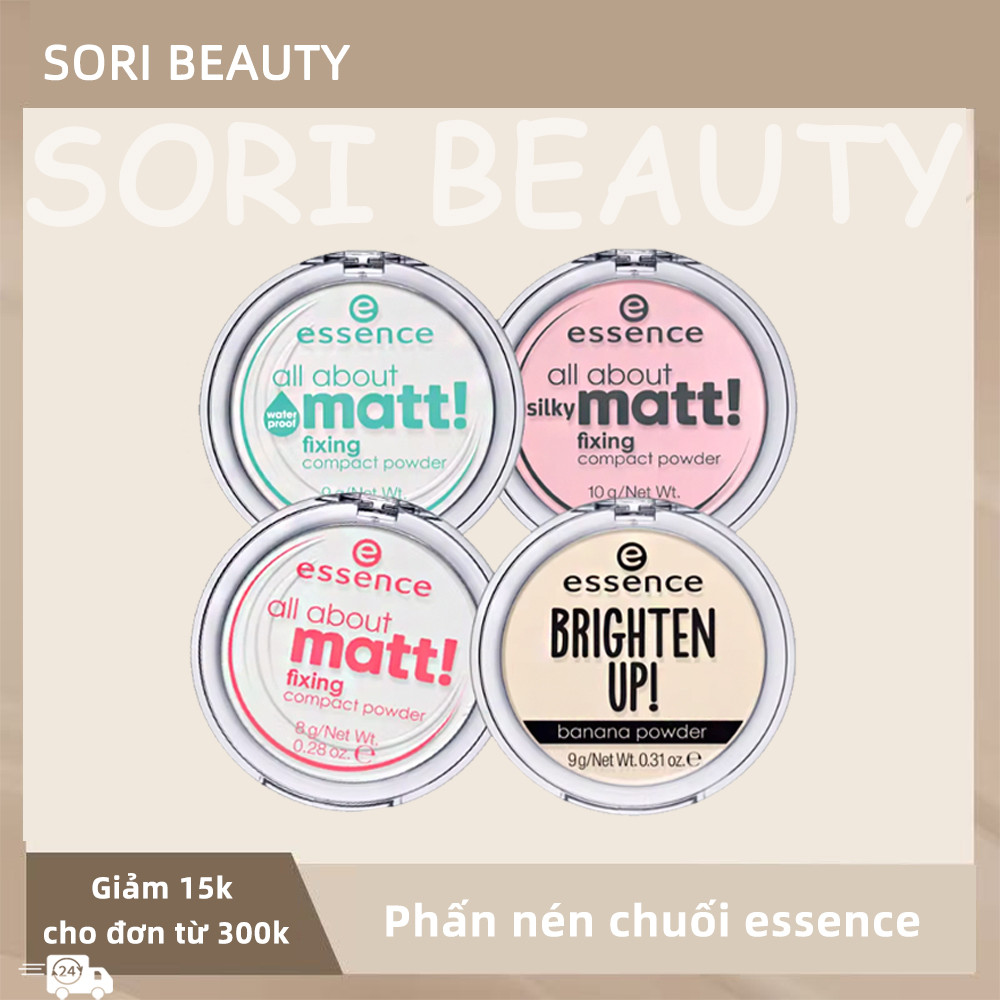 Phấn Phủ Essence Banana Powder 9g – Phấn Chuối Cố Định Trang Điểm, Kiềm Dầu, Làm Sáng Da Tự Nhiên