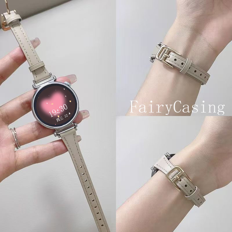 Dây da thời trang mỏng 18 20 22mm cho Samsung Galaxy Watch 8 7 FE 6 5 Pro 4 5 6 40 44mm Dây đeo đồng hồ phát hành nhanh