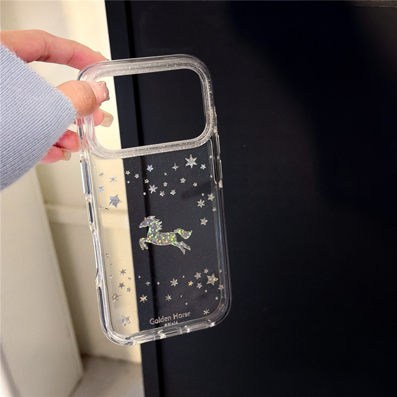 IPhone 17 Pro max 16 Pro Star Horse họa tiết chất liệu TPU IMD xử lý Vỏ điện thoại in hai mặt