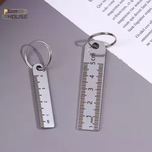 Thước Mini Inox PlumHOUSE Có Móc Khóa - Dụng Cụ Đo Đồ Dùng Văn Phòng Và Học Tập (Thước Đo Chống Mất) VN