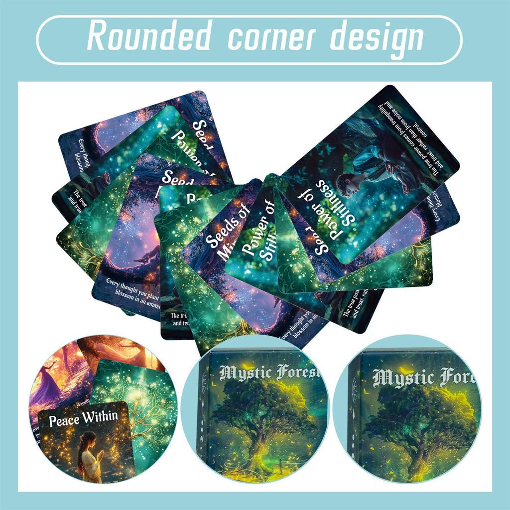 Mystic Forest Oracle Cards Hướng dẫn tinh thần & Bộ bài tăng trưởng linh hồn 50 chiếc Thẻ Oracle cho truyền cảm hứng hàng ngày saixit2vn