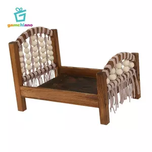 Gamchiano Đạo Cụ Chụp Ảnh Sơ Sinh Giường Vintage Giường Gỗ Giường Ảnh Sơ Sinh Cho Bé