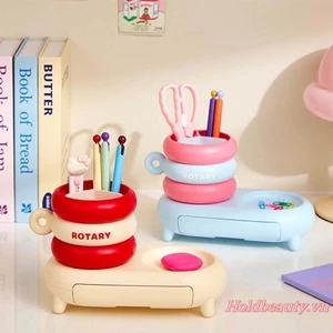 Hộp đựng bút Màu sắc tương phản Máy tính để bàn Hộp đựng cọ trang điểm cho văn phòng tại nhà