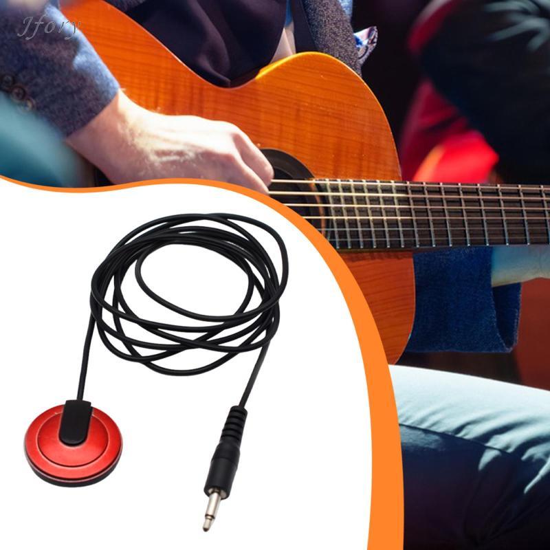 Jfory Hệ thống khuếch đại micro tiếp xúc đàn Guitar Acoustic Pickup Piezo Jack 3,5 mm cho