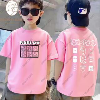 COD✅ (Hồ Chí Minh)DREAMY BABY Mẫu unisex Roblox（Roblox）Áo phông cổ tròn tay ngắn 100% bông có in hình hoạt hình