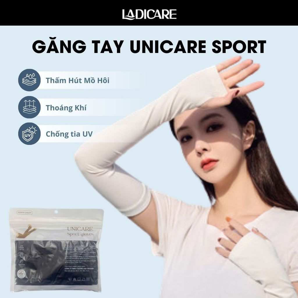 Găng tay Unisex chống nắng UNICARE – UPF50+, thoáng mát, co giãn, thích hợp mọi hoạt động