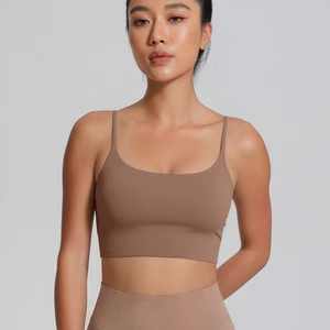 Áo Ngực Thể Thao Dây Chéo Màu Nude Mặc Khi Tập Gym