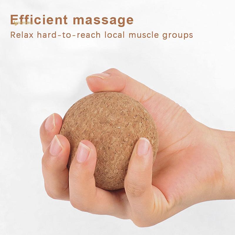 MUQV Cork Massage Ball Ba Massage Chân Massage Bóng Yoga Căng Thẳng Giải Phóng Trị Liệu Myofascial Ball Thư Giãn Cơ Bắp Kích Hoạt Điểm n
