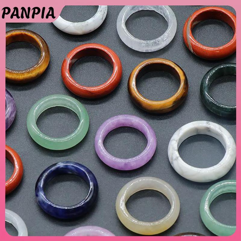 PNPIA - Nhẫn đá tự nhiên mã não tinh tế, phù hợp làm phụ kiện tiệc cưới và quà tặng