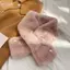 Hộp Snood Lông Thỏ Ấm Áp cho Bé Gái, Phong Cách Hàn Quốc, Chống Gió và Sang Trọng