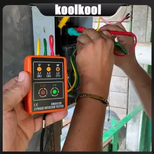 Kool Precisions SM852B Bộ kiểm tra xoay pha có còi LED Bộ kiểm tra trình tự pha Nâng cấp để đo nhanh